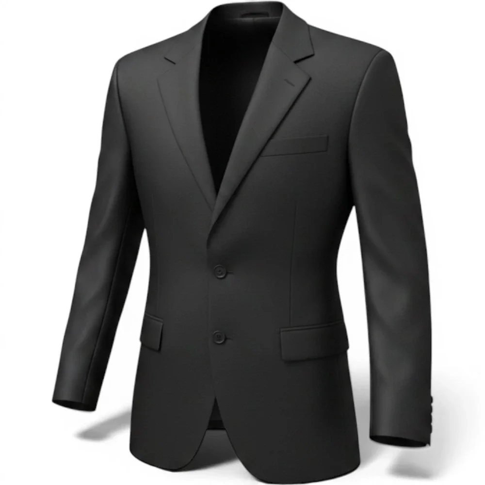 City Streets Men Black 2-Button Blazer Suit‎ Jacket Size 20 Regular 1145 NEW